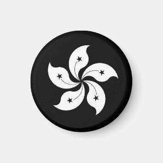 Black Bauhinia flag Magnet
