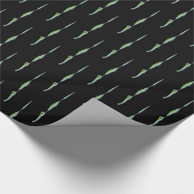 Black Bayou Gators Wrapping Paper (Corner)