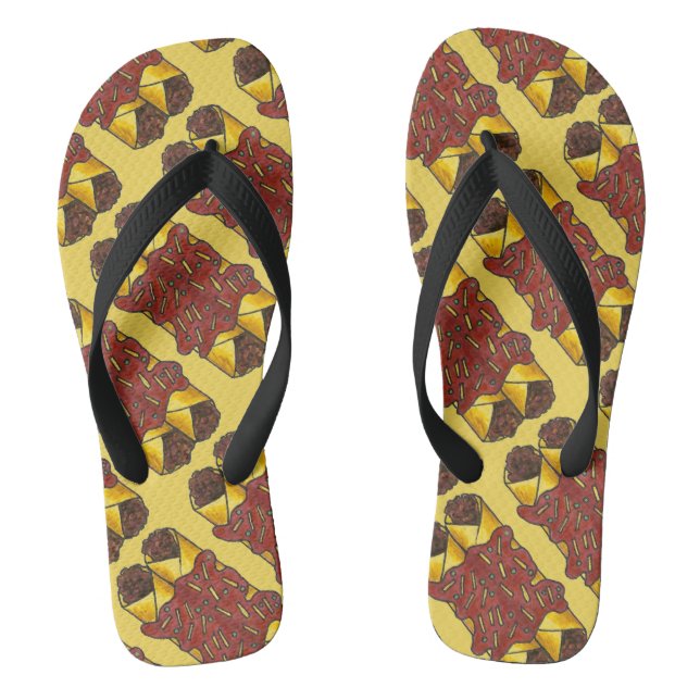 Black Bean Enchilada Mexican Food Spicy Enchiladas Jandals (Footbed)