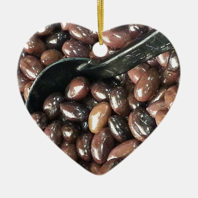 Black Beans Ceramic Tree Decoration (Front)