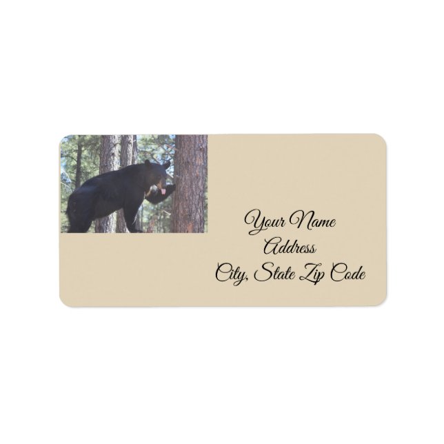 Black Bear Address Labels (Front)