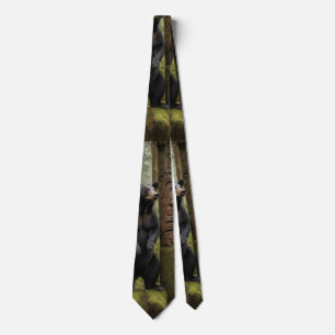 Black Bear and Totem Pole Wildlife Art Tie