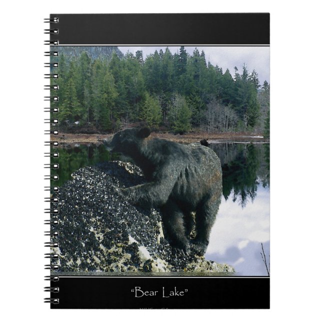 Black Bear and Wilderness Lake Spiral Notebook (Front)