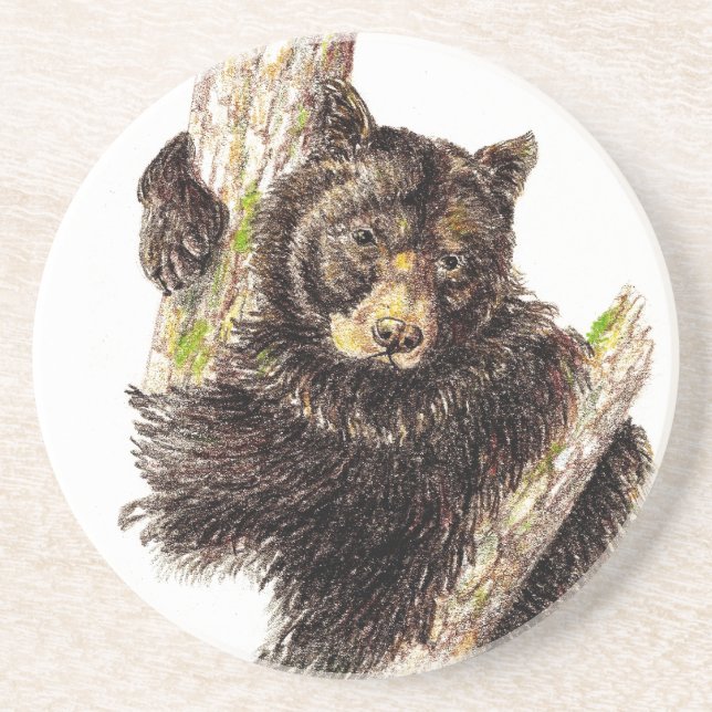 Black Bear Animal Coaster (Front)