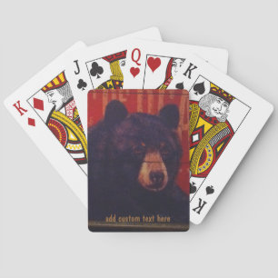 Black Bear Art Playing Cards