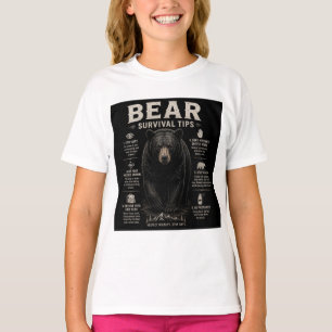Black Bear Bear Survival Tips Vintage Outdoor  T-Shirt