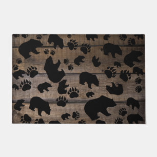 Black Bear Black Bear Paws Doormat