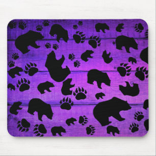 Black Bear Black Bear Paws Mouse Pad