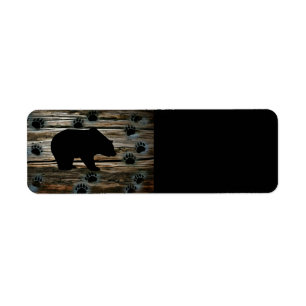 Black Bear Black Bear Paws Rustic Wood