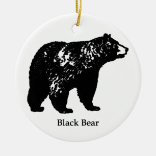 Black Bear Ceramic Tree Decoration
