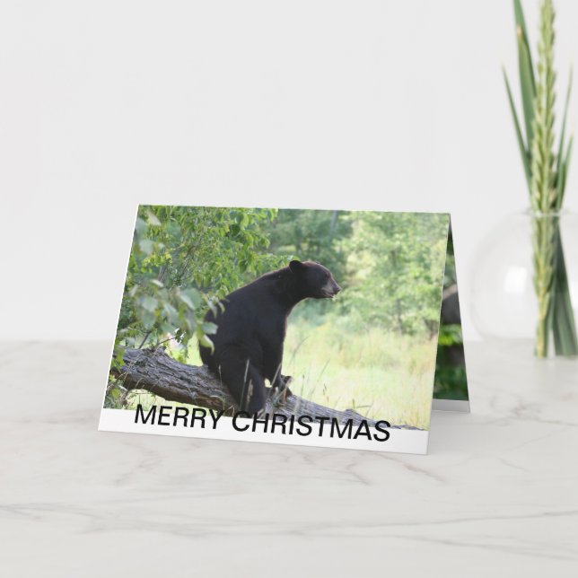 black bear christmas card (Front)
