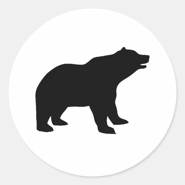 BLACK BEAR CLASSIC ROUND STICKER (Front)