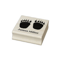 Black Bear Claws Rubber Stamp