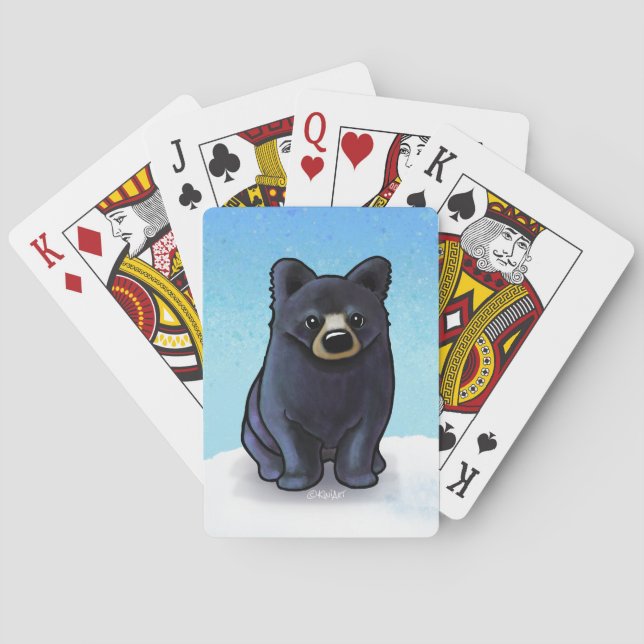 Black Bear Cub Classic Playing Cards (Back)