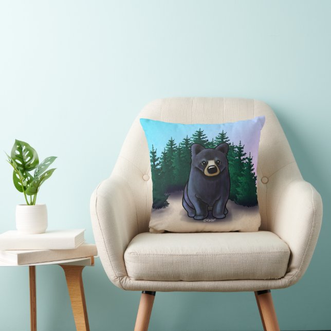 Black Bear Cub Cushion (Chair)