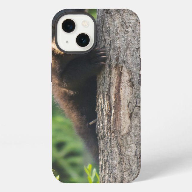 Black Bear Cub in Springtime iPhone Case (Back)