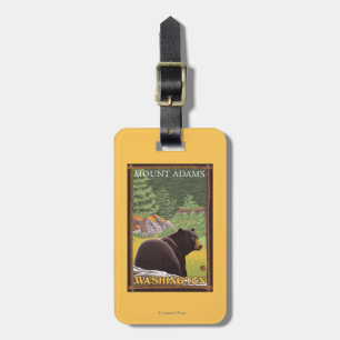 Black Bear in Forest - Mount Adams, Washington Luggage Tag