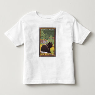 Black Bear in Forest - Mount St. Helens, WA Toddler T-Shirt