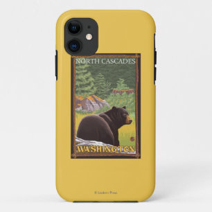 Black Bear in Forest - North Cascades, Washingto iPhone 11 Case