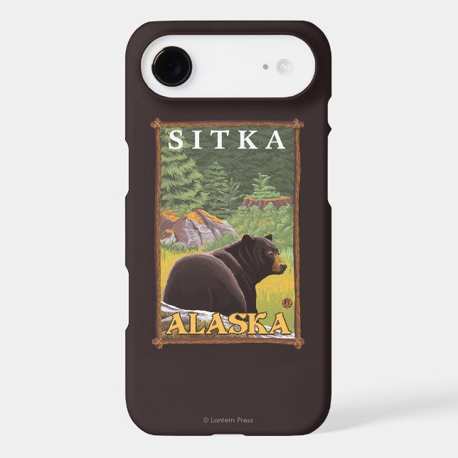 Black Bear in Forest - Sitka, Alaska Case-Mate iPhone Case (Back)