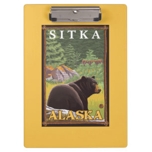 Black Bear in Forest - Sitka, Alaska Clipboard
