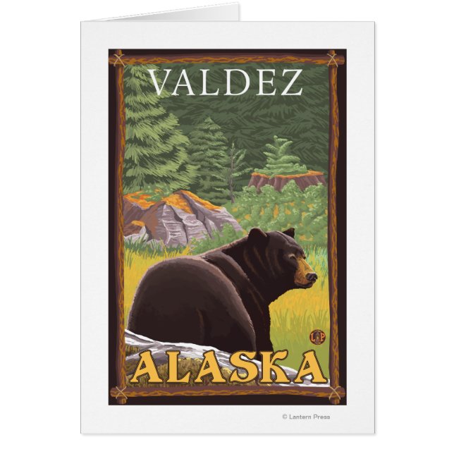 Black Bear in Forest - Valdez, Alaska (Front)