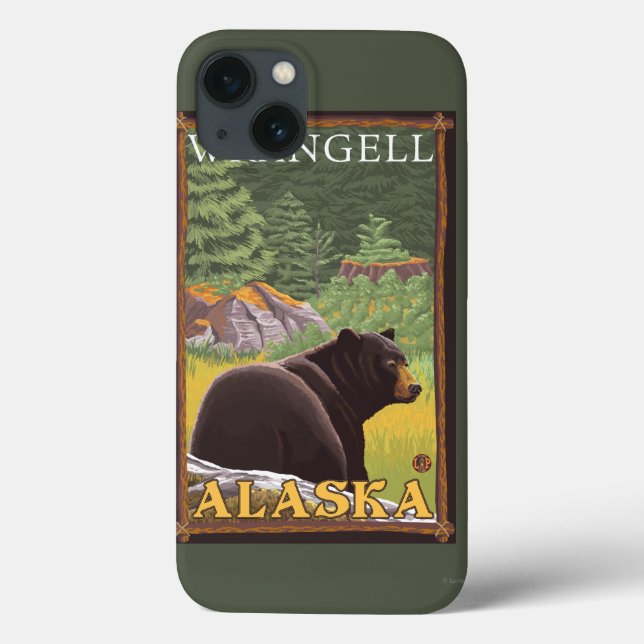 Black Bear in Forest - Wrangell, Alaska Case-Mate iPhone Case (Back)