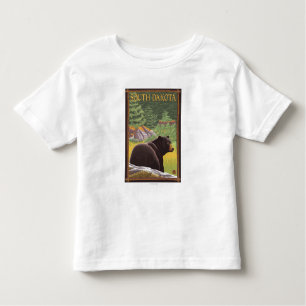Black Bear in ForestSouth Dakota Toddler T-Shirt