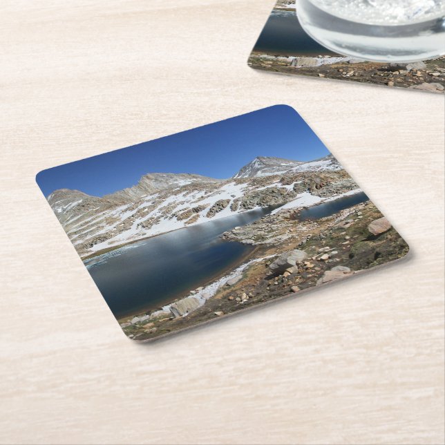 Black Bear Lake - Sierra Square Paper Coaster (Angled)