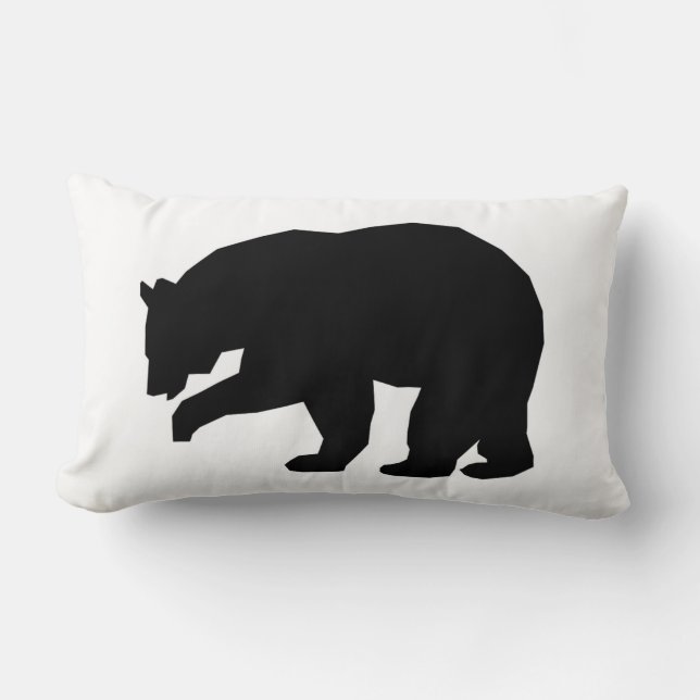 BLACK BEAR LUMBAR PILLOW (Front)