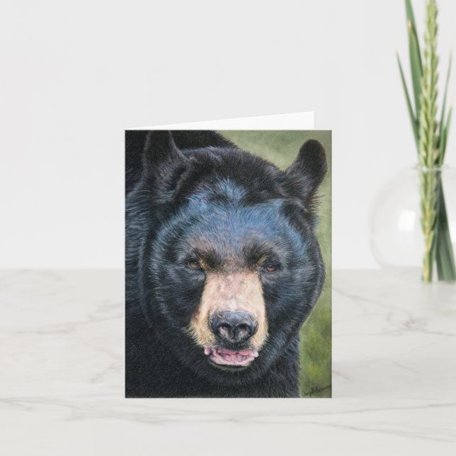 Black bear notecard (Front)