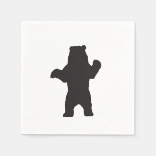 Black Bear Paper Napkins
