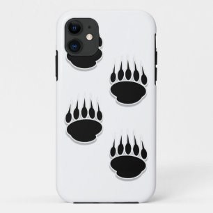 Black Bear Paw Prints Case-Mate iPhone Case