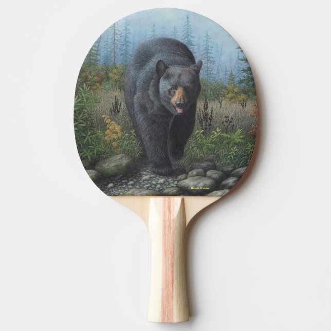 Black Bear Ping Pong Paddle (Front)