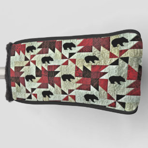 Black Bear Quilt Golf Head Cover