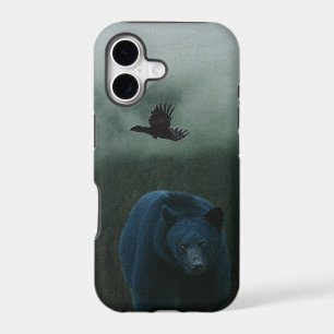 Black Bear & Raven & Misty Mountain Wildlife Theme