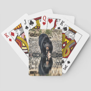 Black Bear Reflections Playing Cards