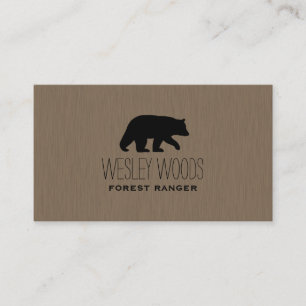 Black Bear Silhouette Business Card