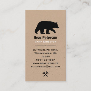 Black Bear Silhouette Business Card