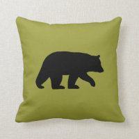 Black Bear Silhouette Chartreuse Wildlife Animal