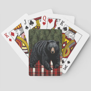 Black Bear Silhouette Classic Playing Cards