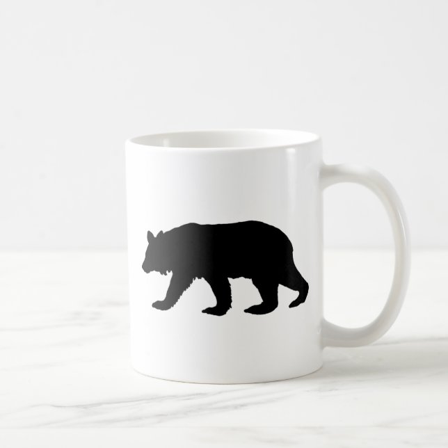 Black Bear Silhouette Coffee Mug (Right)