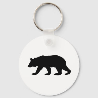 Black Bear Silhouette Key Ring