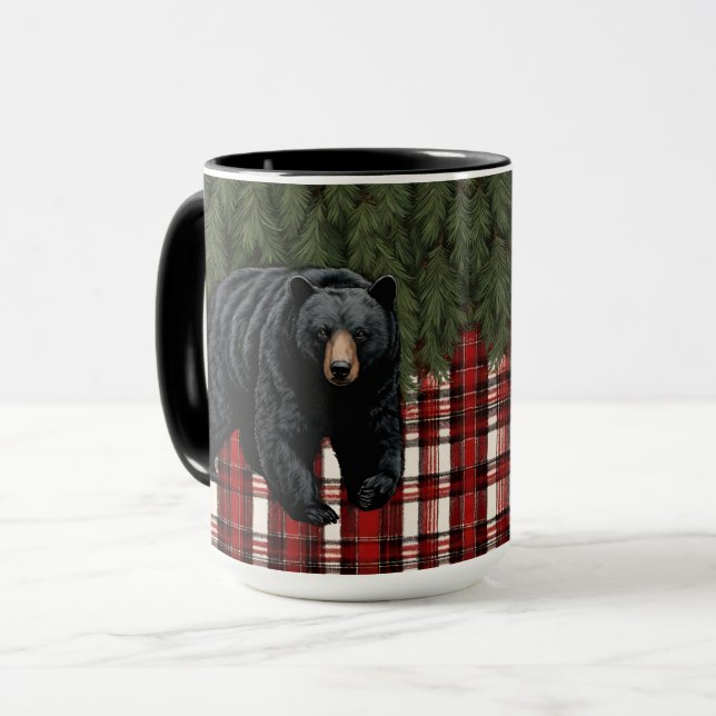 Black Bear Silhouette Mug (Front Left)