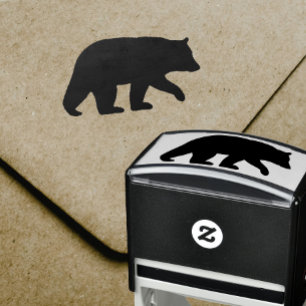 Black Bear Silhouette Self-inking Stamp