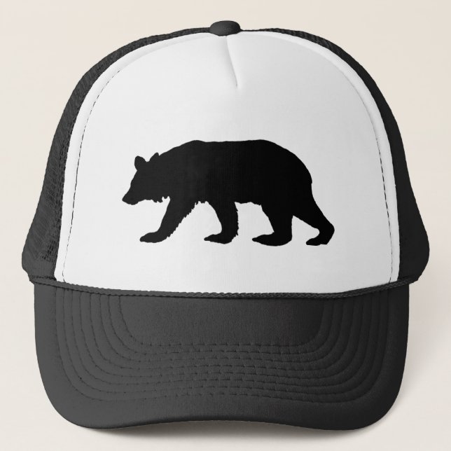 Black Bear Silhouette Trucker Hat (Front)