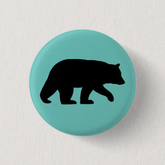 Black Bear Silhouette | Wildlife | Wild Animal 3 Cm Round Badge