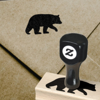 Black Bear Silhouette | Wildlife | Wild Animal Rubber Stamp