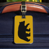 Black Bear Silhouette with Customisable Text