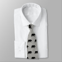 Black Bear Silhouettes Pattern | Wildlife Grey